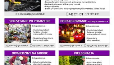 Usługa sprzątania grobów przed Świętami Wielkanocnymi na terenie gminy Czaplinek