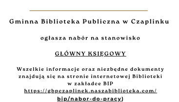 NABÓR DO PRACY - GŁÓWNY KSIĘGOWY