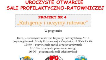 Uroczyste otwarcie sali profilaktyczno-ratowniczej - RescueLAB