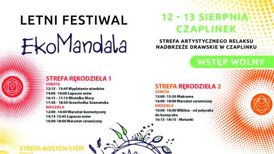 Plakat informacyjny-Letni Festiwal EkoMandala