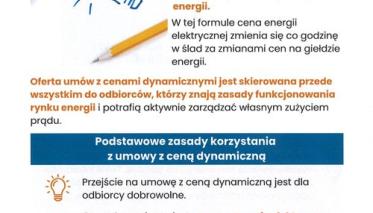 Informacja dot. energii z ceną dynamiczną